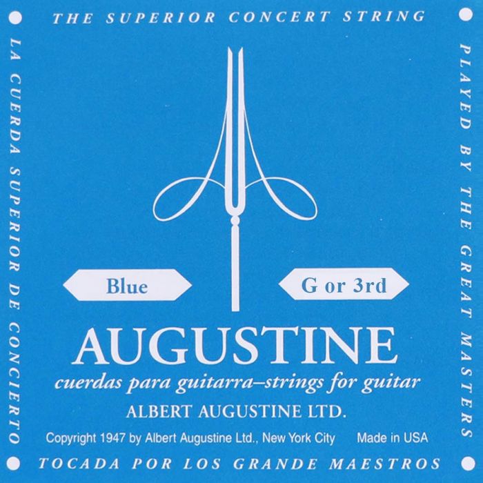 Augustine Blue Label G-3 snaar voor klassieke gitaar, clear nylon, extra hard tension