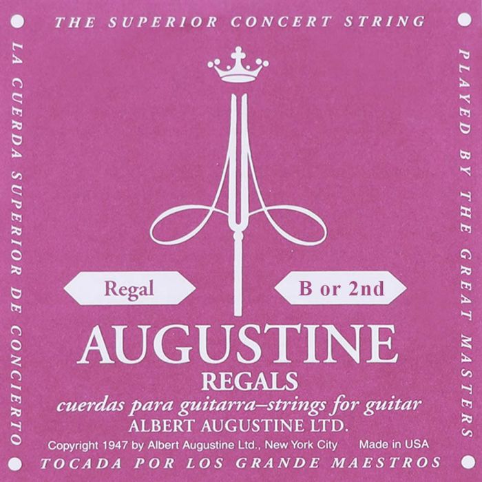 Augustine Regal Trebles B-2 snaar voor klassieke gitaar, clear nylon, heavy