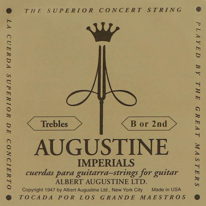 Augustine Imperial Trebles B-2 snaar voor klassieke gitaar, clear nylon, medium