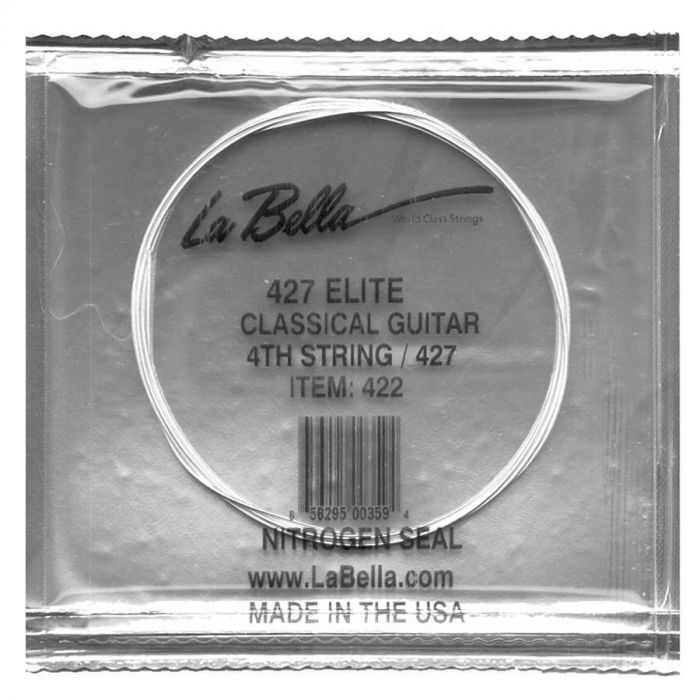 LaBella Elite D-4-snaar voor klassieke gitaar, silverplated wound nylon
