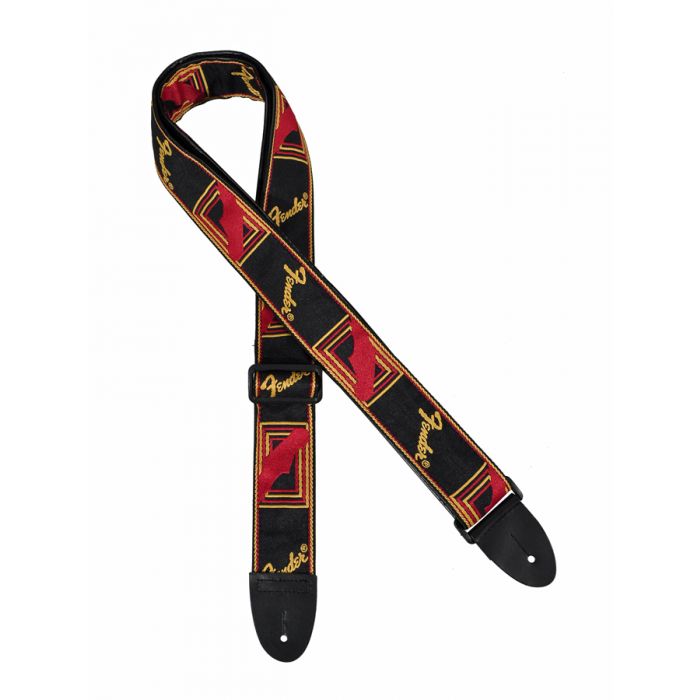 Fender 2  guitar strap 'Monogrammed' black-yellow-red 