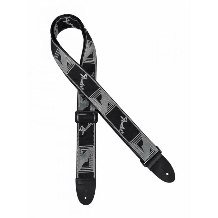 Fender 2  guitar strap 'Monogrammed' black-light grey-dark grey 