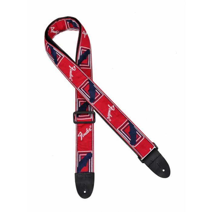 Fender 2  guitar strap 'Monogrammed' red-white-blue