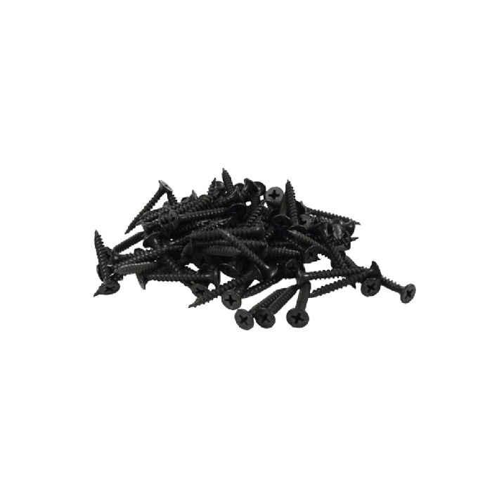 Wood screw, Pozi drive 3.9x25 mm, black 100 pcs