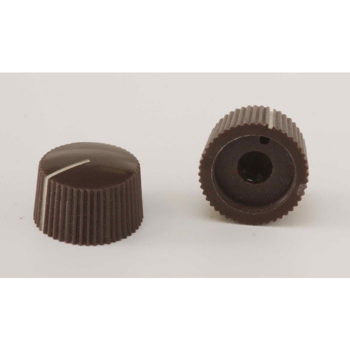 Fender Style Brown "barrel" amp knob with set-screw