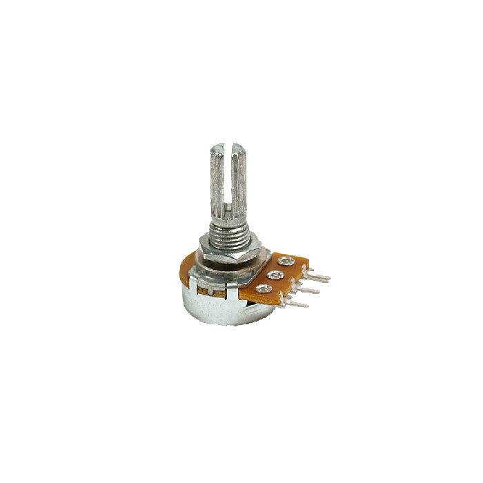 Alpha 500k log potmeter 16mm split shaft PCB