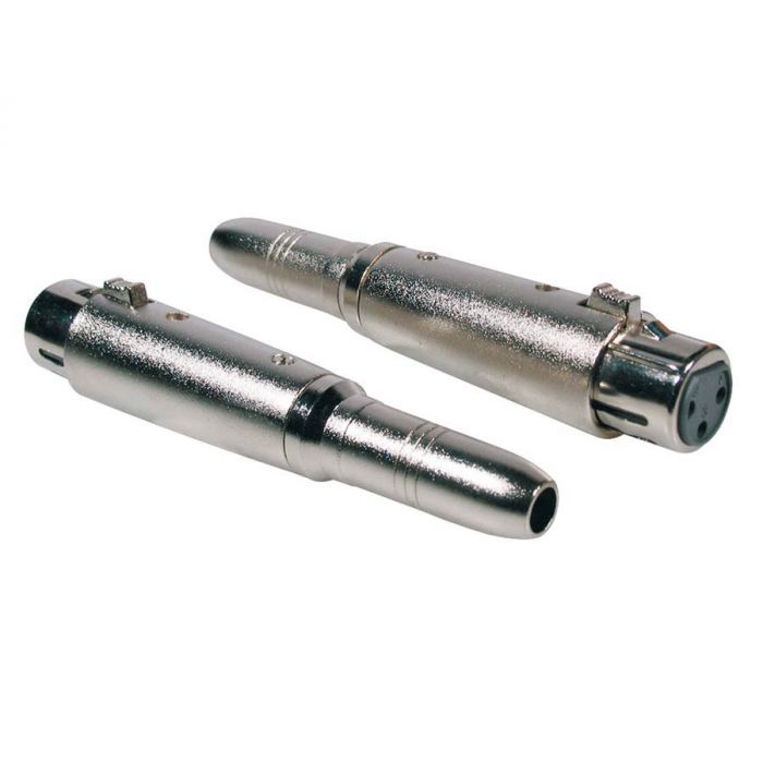 Verloop plug, XLR female metaal, 6,3mm jack female mono