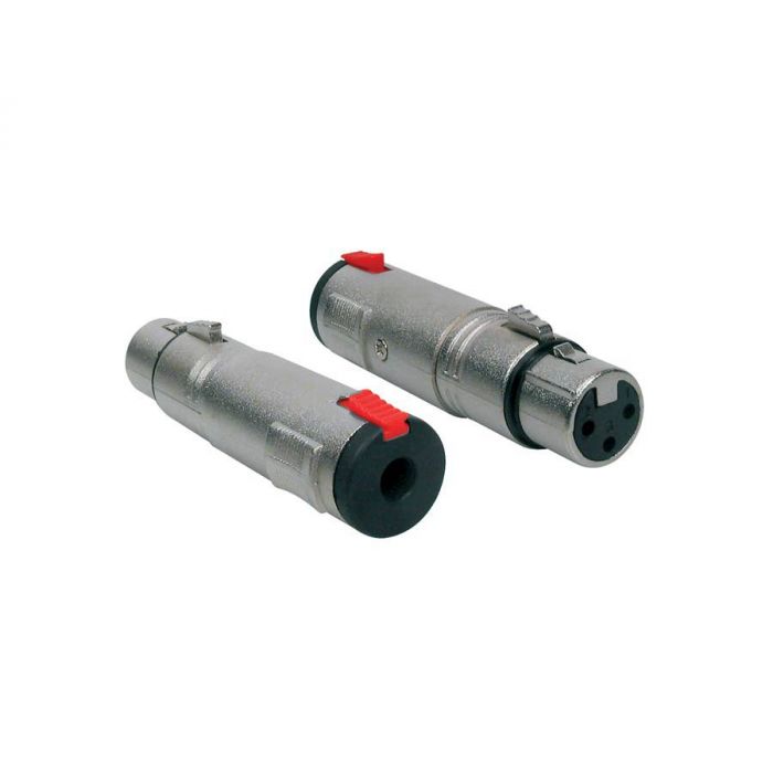 Verloop plug, 6,3mm jack female stereo lock metaal, XLR female