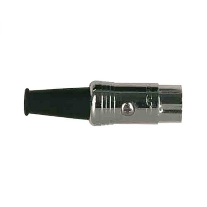 Din plug, male, 5-polig, 45 gr., metaal nikkel