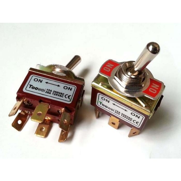 Amp Switch DPDT - 2 postion toggle ON-ON 6 pins