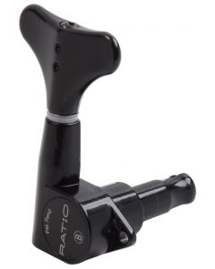 Graph Tech PRB-5320-B0 Ratio Bass Machine Heads with Y-Style Button - 5-String, 3 + 2 - Black