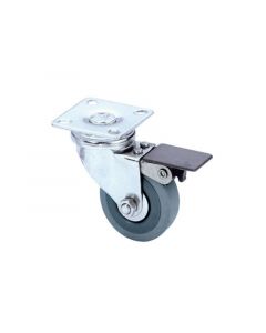 Swivel & braked wheel castor