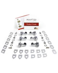 Graph Tech PRL-8311-LC0 Ratio Electric Locking Machine Heads with Contemporary Button - 3 + 3