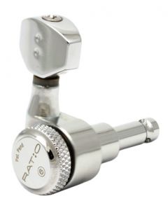 Graph Tech PRL-8521-C7 Ratio Electric Locking Machine Heads with Contemporary Button - 7-String