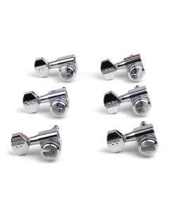 Graph Tech PRL-8721-LC0 Ratio Electric Locking Machine Heads with Mini Contemporary Button - 6-in-Line