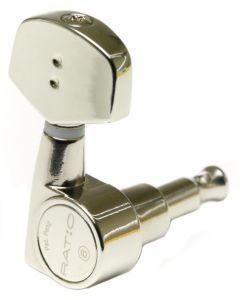 Graph Tech PRN-2311-N0 Ratio Electric Guitar Machine Heads with Contemporary Button - 3 + 3 - Nickel