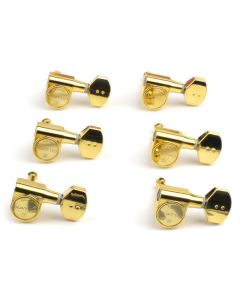 Graph Tech PRN-2721-G0 Ratio Electric Guitar Machine Heads with Mini Contemporary Button - 6-in-Line