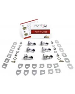 Graph Tech PRN-2731-C0 Ratio Electric Guitar Machine Heads with Classic Button - 6-in-Line