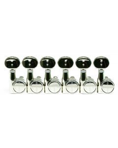 Graph Tech PRN-2731-N0 Ratio Electric Guitar Machine Heads with Classic Button - 6-in-Line