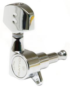 Graph Tech PRN-4311-C0 Ratio Electric Guitar Machine Heads with Contemporary Button
