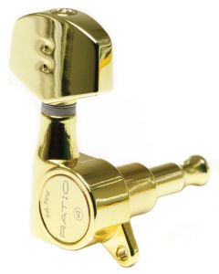 Graph Tech PRN-4311-G0 Ratio Electric Guitar Machine Heads with Contemporary Button