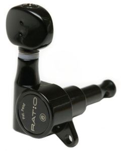 Graph Tech PRN-4731-B0 Ratio Electric Guitar Machine Heads with Classic Button