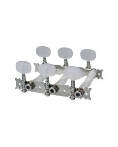 Stemmechanieken voor klassieke gitaar, nylon as, 70mm, parelmoer knoppen