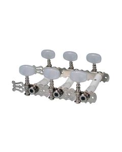 Stemmechanieken voor klassieke gitaar, nylon as, 70mm, nikkel, parelmoer knoppen