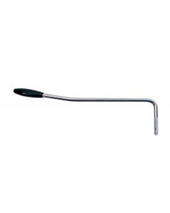 Tremolo arm, 5mm thread, chrome, 5mm arm diameter, black cap