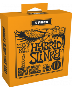 Ernie Ball Hybrid Slinky, 009-046 2222 3-Pack