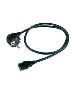 Power kabel, zwart, 3 x 1,0 mm, 10 meter, 2 europlug, 250 volt