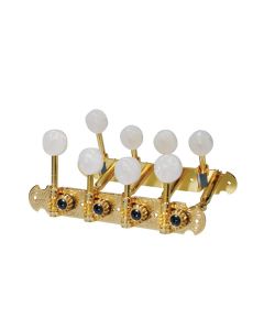 Stemmechanieken voor mandoline, metalen as, goud, 69mm, plastic knoppen