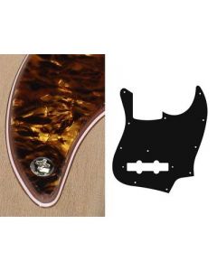 Pickguard, Jazz Bass bass, 4 ply, tortoise brown pearl, standard