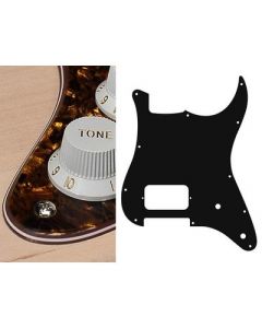 Pickguard, Strat, 4 ply, tortoise brown pearl, H, 2 pot holes