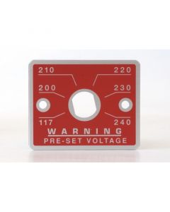 Voltage selector plate (red)