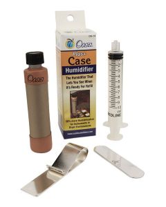 Oasis case humidifier Plus+, with magnetic clip and syringe, for very dry (below 25%) environments