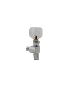 Geared Banjo 5-th Peg, Chrome / Square Pearloid Button