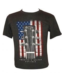Martin T-shirt American Flag charcoal - size S