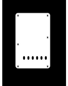 Back plate, string spacing 11,2mm, white, 1 ply, standard Strat, 86x138mm