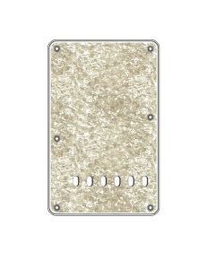 Back plate, string spacing 11,2mm, pearl white, 4 ply, standard Strat, 86x138mm