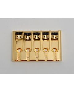 Basbrug 5-snaar massief 3-D brug Gold