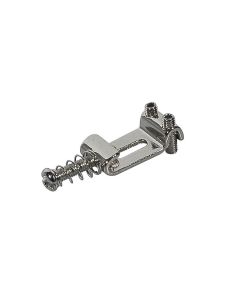 Brugzadel, metaal, chroom,Strat, p=10,5, inclusief veer en schroef, 6-pack