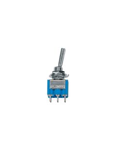 Mini toggle switch 3-way, on-off-on, nickel