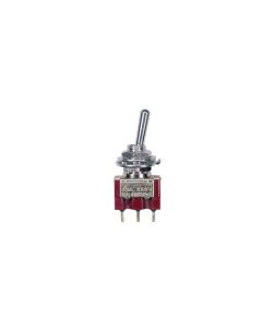 Mini toggle switch 2-way, on-on, 1-pole, nickel