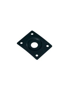Jack plate, rectangular, recessed hole, black, slanted metal