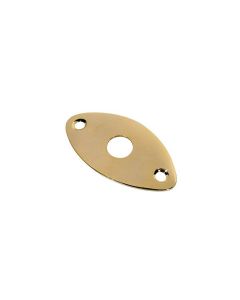 Jack plate, football shape, gold, slanted metal