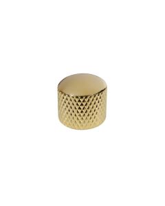 Dome knob, metal, gold, diam 19,0mmx19,0mm, push on, shaft size 6,0mm