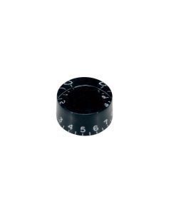 Speed knob (hatbox), transparent black, for inch type pot shaft