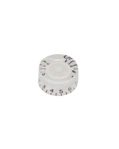 Speed knob (hatbox), transparent white, for inch type pot shaft