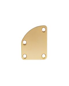 Halsplaat, 64,5x51,4mm, for contoured body heel, goud